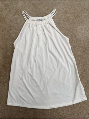 Green Envelope White Smocked Top